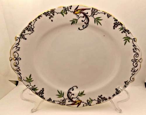 Vintage Paragon oval Cake Plate Bone China made in England-261x215mm