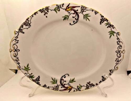 Vintage Paragon oval Cake Plate Bone China made in England-261x215mm