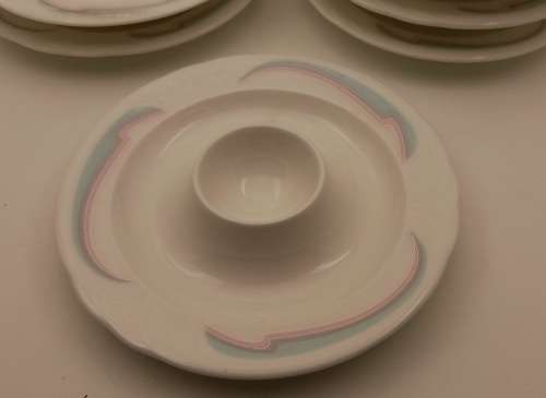Vintage 1986 Royal Albert Bone China HORIZONS Aurora series Single egg plate  -(7 available )
