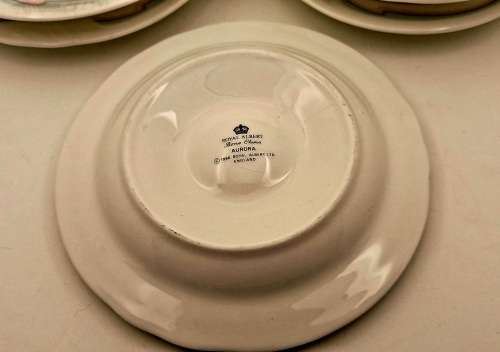 Vintage 1986 Royal Albert Bone China HORIZONS Aurora series Single egg plate  -(7 available )
