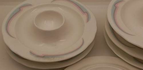 Vintage 1986 Royal Albert Bone China HORIZONS Aurora series Single egg plate  -(7 available )