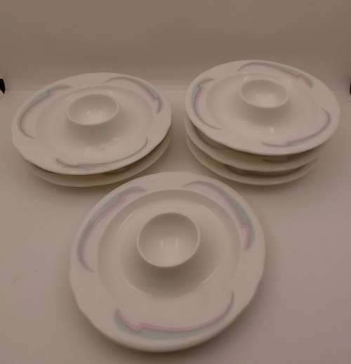 Vintage 1986 Royal Albert Bone China HORIZONS Aurora series Single egg plate  -(7 available )