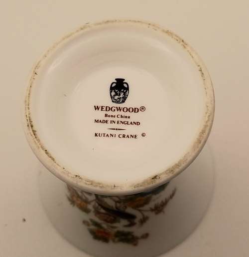 Vintage Wedgwood Bone China Vase KUTANI CRANE made in England 90x90mm