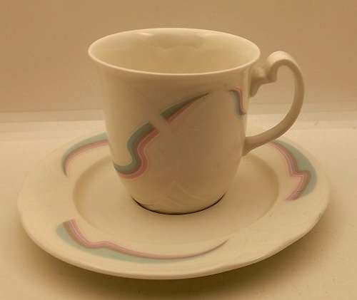 Vintage 1986 Royal Albert Bone China HORIZONS Aurora series Coffee Duo -(6 available)