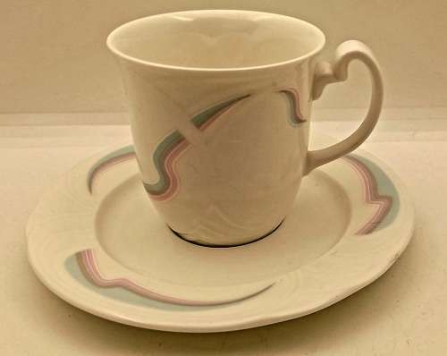Vintage 1986 Royal Albert Bone China HORIZONS Aurora series Coffee Duo -(6 available)