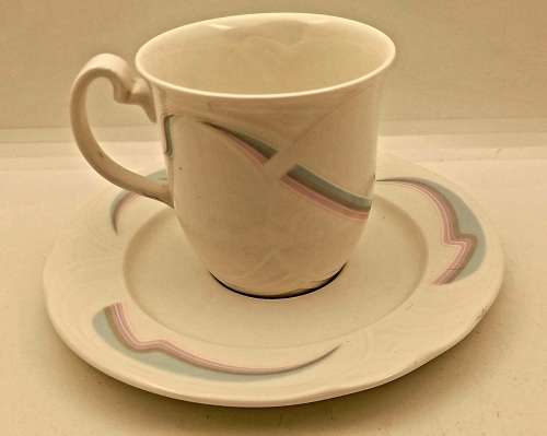 Vintage 1986 Royal Albert Bone China HORIZONS Aurora series Coffee Duo -(6 available)