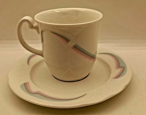 Vintage 1986 Royal Albert Bone China HORIZONS Aurora series Coffee Duo -(6 available)