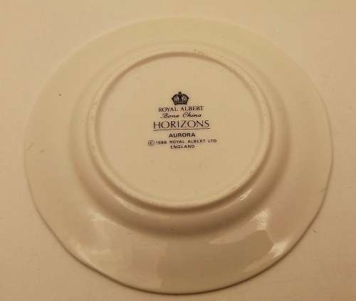 Vintage 1986 Royal Albert Bone China HORIZONS Aurora series Coffee Duo -(6 available)