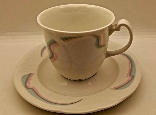 Vintage 1986 Royal Albert Bone China HORIZONS Aurora series Tea Duo -(7 available)