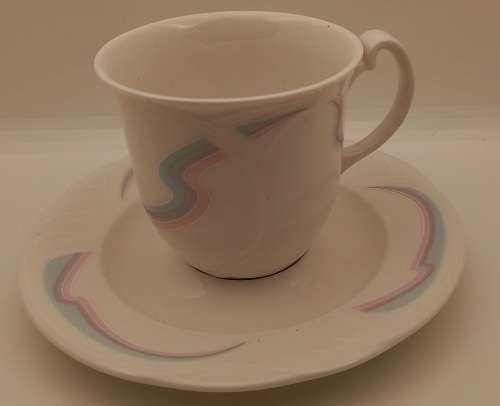 Vintage 1986 Royal Albert Bone China HORIZONS Aurora series Tea Duo -(7 available)