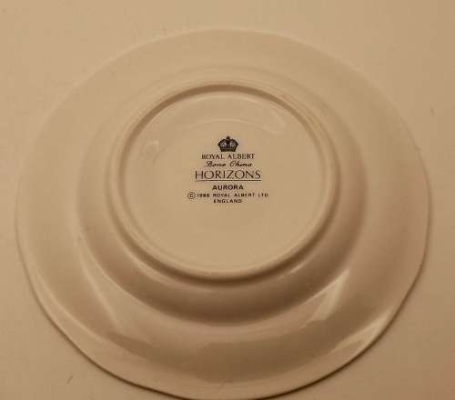 Vintage 1986 Royal Albert Bone China HORIZONS Aurora series Tea Duo -(7 available)
