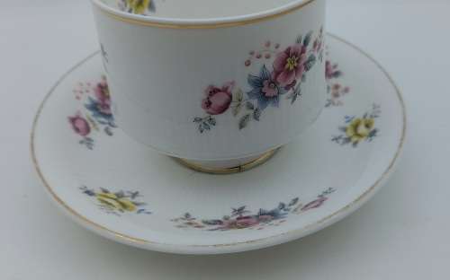 Vintage Mayfair Pottery Coffee Duo Fine bone China (crack on bottom of cup)