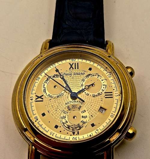 Vintage Pascal Schilcher - Men's automatic watch- Not working no crown ,Automatic Weight loose