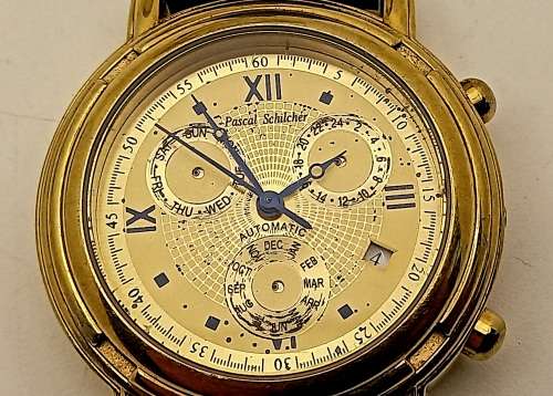 Vintage Pascal Schilcher - Men's automatic watch- Not working no crown ,Automatic Weight loose