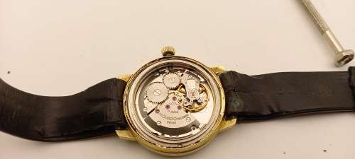 Vintage 1950-1960 MOVADO SUB SEA Swiss Made Mens watch Working-17 Jewels Original strap