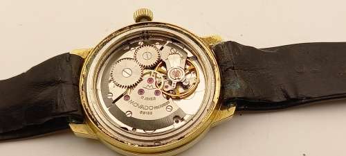 Vintage 1950-1960 MOVADO SUB SEA Swiss Made Mens watch Working-17 Jewels Original strap