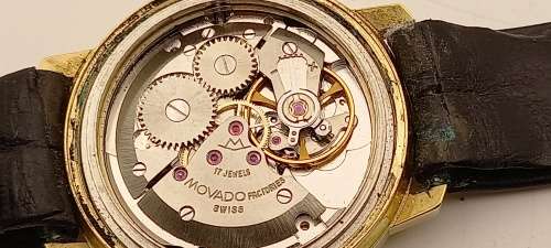 Vintage 1950-1960 MOVADO SUB SEA Swiss Made Mens watch Working-17 Jewels Original strap