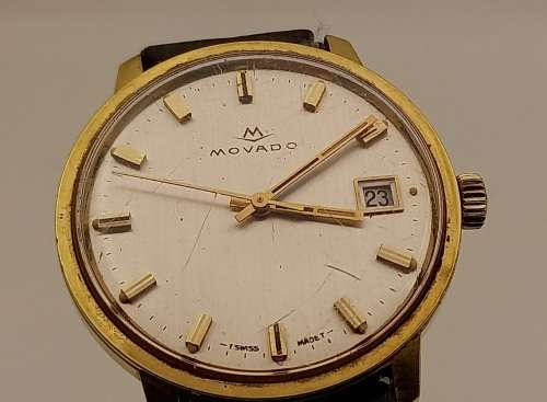 Vintage 1950-1960 MOVADO SUB SEA Swiss Made Mens watch Working-17 Jewels Original strap