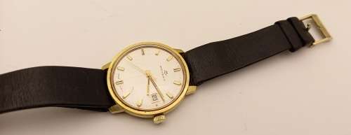 Vintage 1950-1960 MOVADO SUB SEA Swiss Made Mens watch Working-17 Jewels Original strap