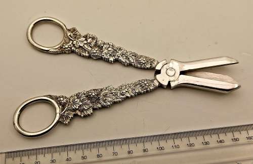 Antique / Vintage Mappin & Webb Plated Grape scissors made in England