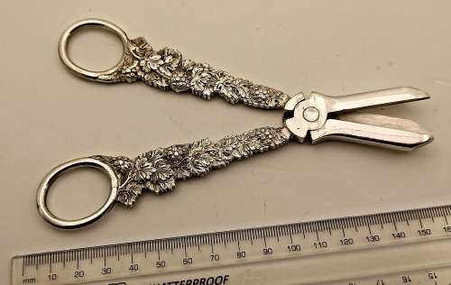 Antique / Vintage Mappin & Webb Plated Grape scissors made in England
