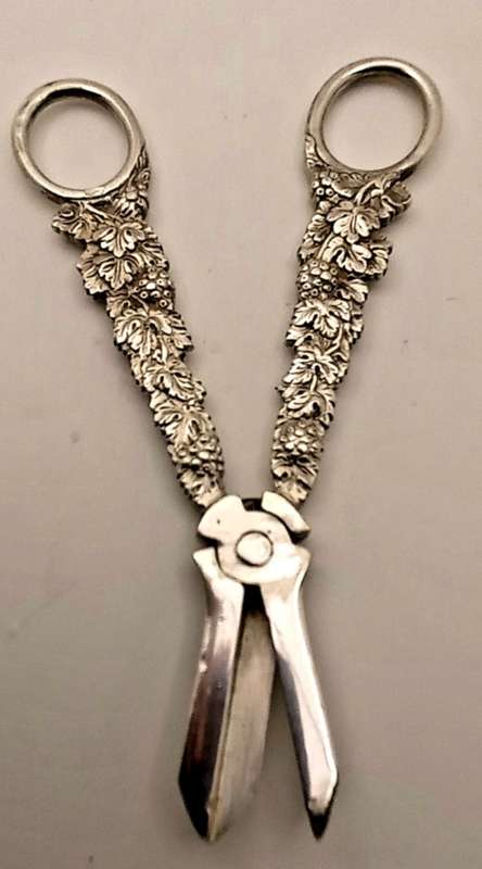 Antique / Vintage Mappin & Webb Plated Grape scissors made in England