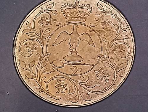 1952-1977 H.M Queen Elizabeth II Silver Jubilee Proof crown in perspex holder
