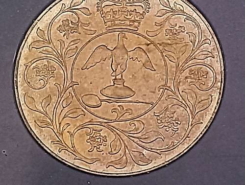 1952-1977 H.M Queen Elizabeth II Silver Jubilee Proof crown in perspex holder