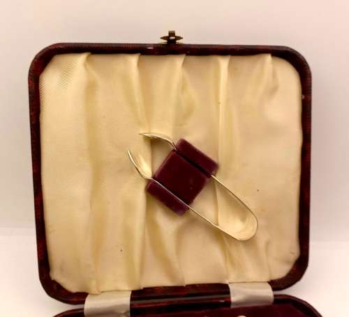 6 Vintage-Angora Silver plated EPNS Tea Spoons and Sugar Tongs in Original box Made in England