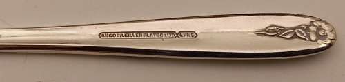 6 Vintage-Angora Silver plated EPNS Tea Spoons and Sugar Tongs in Original box Made in England