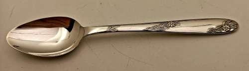 6 Vintage-Angora Silver plated EPNS Tea Spoons and Sugar Tongs in Original box Made in England