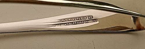 6 Vintage-Angora Silver plated EPNS Tea Spoons and Sugar Tongs in Original box Made in England