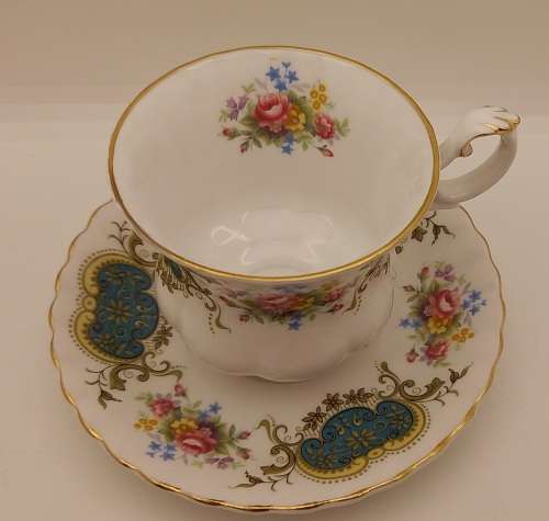 Vintage Royal Albert Berkeley coffee Duo (Cup has 2 hairline cracks  )