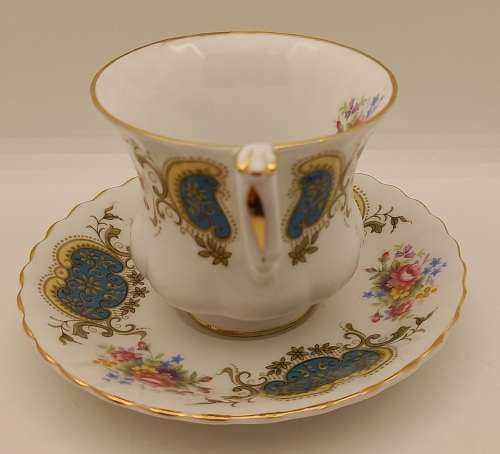 Vintage Royal Albert Berkeley coffee Duo (Cup has 2 hairline cracks  )