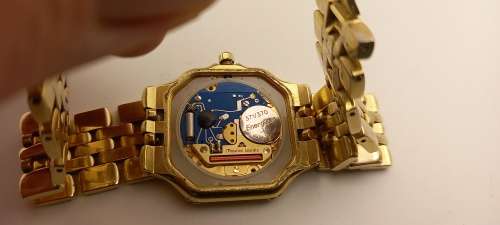 Pre-owned Maurice Lacroix Swiss Electroplated Gold Saphire Cristal Quarts watch -working (Unisex ?)