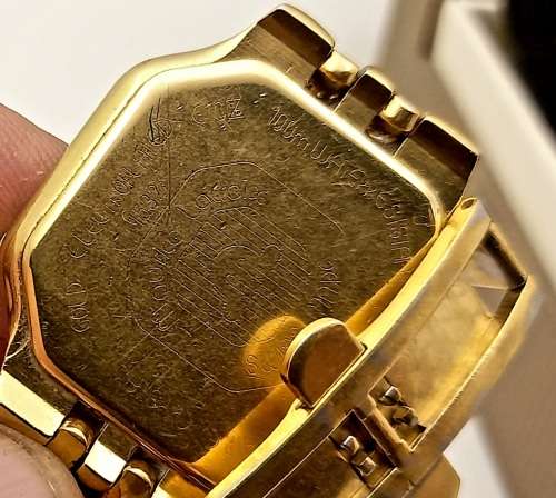 Pre-owned Maurice Lacroix Swiss Electroplated Gold Saphire Cristal Quarts watch -working (Unisex ?)
