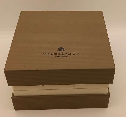Pre-owned Maurice Lacroix Swiss Electroplated Gold Saphire Cristal Quarts watch -working (Unisex ?)