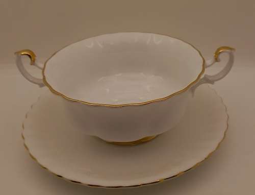 Vintage Royal Albert  " Val D'or " Soup Coupe and Saucer