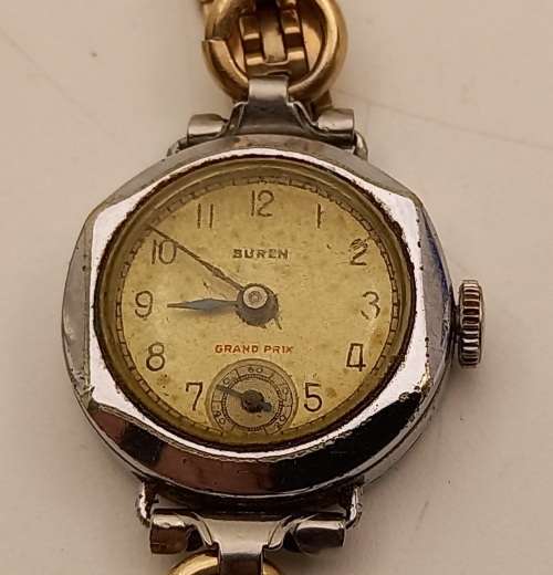 Vintage Buren Grand Prix Swiss Ladies watch 17 Jewels Working strap broken Mechanical movement
