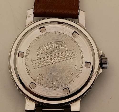 Pre-owned Camel Trophy 10ATM Quartz Adventure Men's Watch- Working- Camel Leather Strap