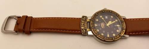 Pre-owned Camel Trophy 10ATM Quartz Adventure Men's Watch- Working- Camel Leather Strap