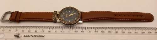 Pre-owned Camel Trophy 10ATM Quartz Adventure Men's Watch- Working- Camel Leather Strap