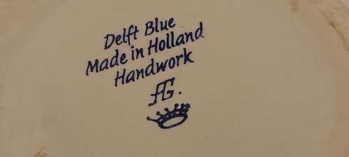2 Delft Blue Handpainted Cups Made in Holland 67x105x135mm