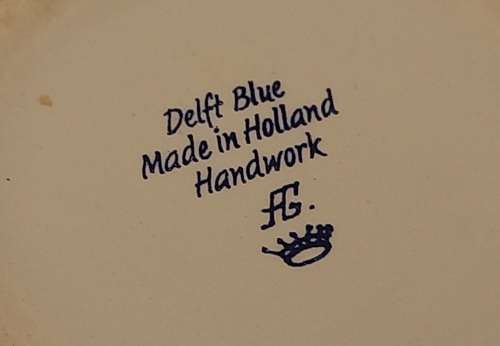 2 Delft Blue Handpainted Cups Made in Holland 67x105x135mm