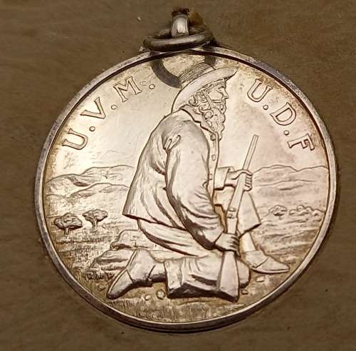 Pair of 1945 Royal Mint Pretoria, Union Defence Force .925 Sterling Silver Shooting Medals - Boxed
