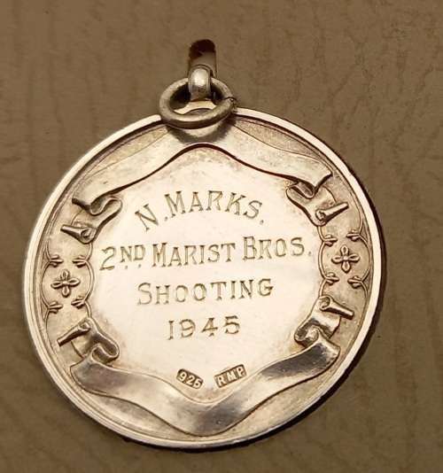 Pair of 1945 Royal Mint Pretoria, Union Defence Force .925 Sterling Silver Shooting Medals - Boxed