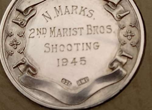 Pair of 1945 Royal Mint Pretoria, Union Defence Force .925 Sterling Silver Shooting Medals - Boxed