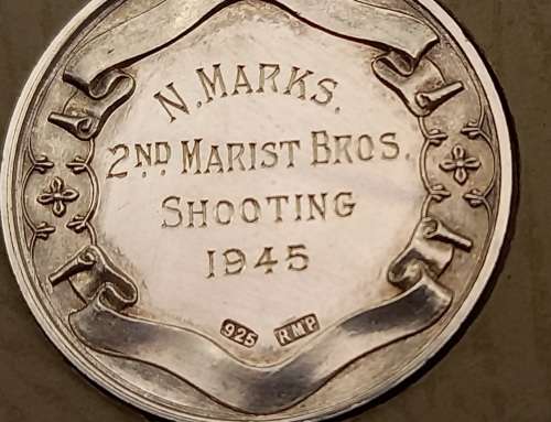 Pair of 1945 Royal Mint Pretoria, Union Defence Force .925 Sterling Silver Shooting Medals - Boxed
