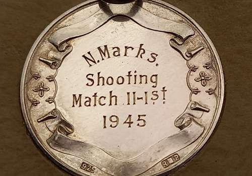 Pair of 1945 Royal Mint Pretoria, Union Defence Force .925 Sterling Silver Shooting Medals - Boxed