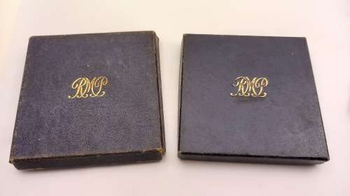 Pair of 1945 Royal Mint Pretoria, Union Defence Force .925 Sterling Silver Shooting Medals - Boxed